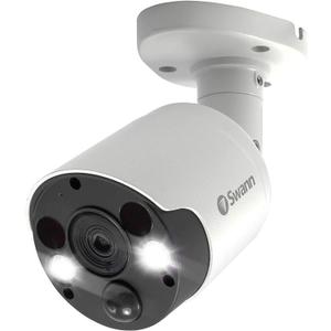 Swann Add-On DVR Bullet Security Camera with Sensor Spotlight, 4K Ultra HD Video, Indoor or Outdoor Design, Dusk to Dawn Color Night Vision Plus True Detect Heat and Motion Detection (1 Count, Pack of 1)