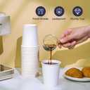 LITOPAK 1000 Count Coffee Cups 8 oz, Bulk Paper Cups 8 oz, Hot Beverage Drinking Cups for Office, Home, Party, and Events