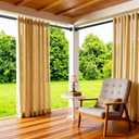 Tension Curtain Rods No Drilling 45-128 In, Black Shower Curtain Rod for Bathroom Window, Heavy Duty Adjustable Outdoor Curtain Rod for Patio, Easy to Install, Never Rust, Rod Diameter 1.26 In