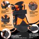 Dog Shoes for Large Small Medium Dogs,Waterproof Dog Boots & Paw Protectors with Breathable Mesh for Summer Hot Pavement,Anti-Slip Dog Booties for Hiking Hardwood Floors Winter Snow (Orange-8)