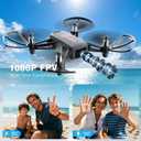 Drone with Camera for Kids 8-12 and Adults 1080P HD Mini FPV Drones with Headless Mode, 360Flip, One-Key Take Off/Landing, Altitude Hold, Gestures Selfie, Gravity Control, 3 Speed Mode, Drone Gift Toys for Boys, Girls, Beginner Grey