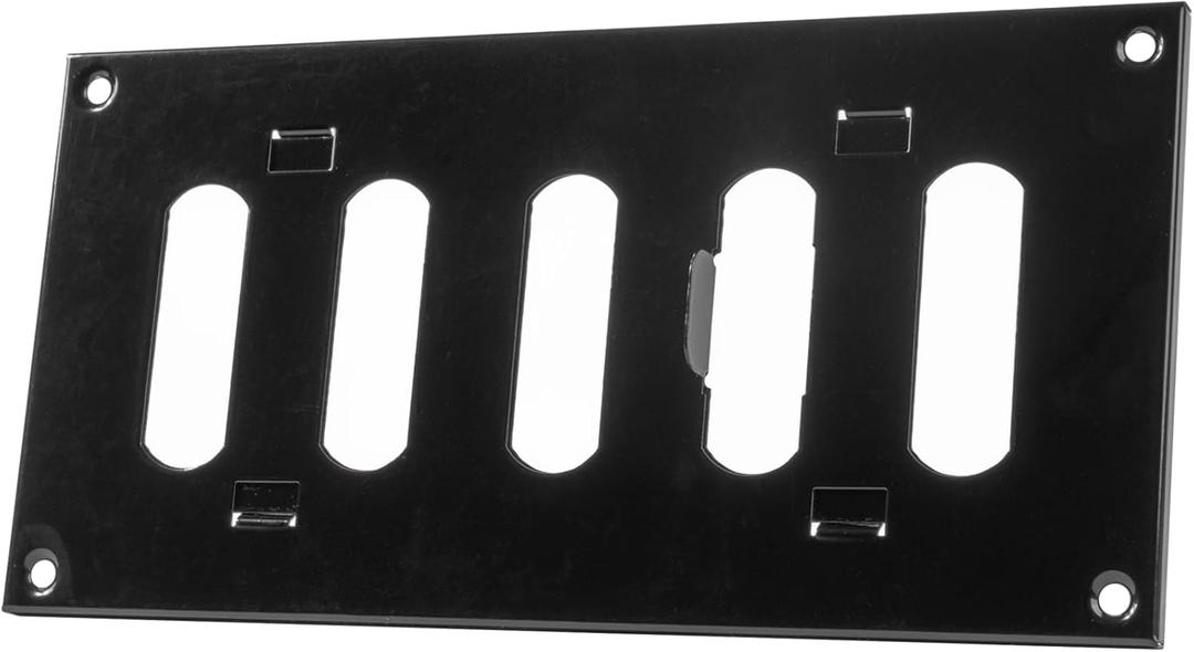 Vent Systems 8" x 4" Inch (Outer Dimensions) Metal Air Vent Grille - Black Adjustable Register Vent Cover - Open/Close Air Supply Intake Wall Vent - Heating/Cooling Ceiling Grille for House, Garage