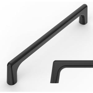 Amerdeco 10 Pack Matte Black Cabinet Pulls 5 Inch(128MM) Hole Centers Kitchen Cabinet Handles Hardware Kitchen Handles for Cabinets Cupboard Handles Drawer Pulls ZH0041