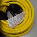 PlugSaf 50FT 30 Amp Generator Extension Cord 4 Prong, NEMA L14-30P/ L14-30R 10 Gauge STW 125/ 250V Twist Lock Generator Cord Heavy Duty, Yellow ETL Listed