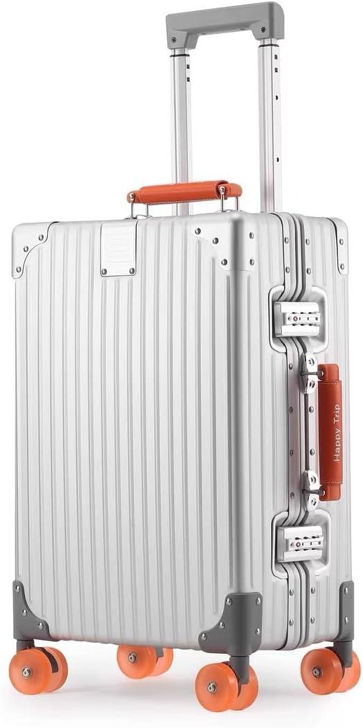 Aluminum Luggage 20inch 2026 Upgrade Zipperless Suitcase with TSA Lock, 360 Silent Spinner Wheels Premium Aluminum-Magnesium Alloy Suitcase for Modern Travelers