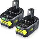 VINIDA 2 Pack P108 7.0Ah Lithium-Ion Replacement for Ryobi 18V Battery P102 P103 P104 P105 P107 P109 P122 Compatible with Ryobi 18V System Cordless Power Tools and Charger