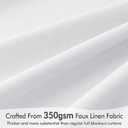 MIULEE 100% Blackout Curtains 96 Inch Long 2 Panels Set for Bedroom, Thick Faux Linen Black Out Curtain Room Darkening Back Tab Pleat Window Textured Drapes with Hooks for Living Room, Bright White
