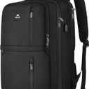 MATEIN Extra Large 45L Travel Laptop Backpack, Airline Approved Carry on Backpack with USB Port & Shoe Compartment, Water Resistant Luggage College Overnight Weekender Travel Bag Fit 18" Laptop, Black