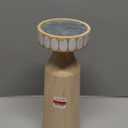 HD Designs Wood Large Candle Holder, 10 in