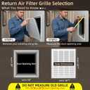 Fancat Return Air Filter Grille for 16x20 Ducts, Steel Vent Cover Grille with Removable Door for 1" Filters | Suitable for Sidewall & Ceiling | White Coating | Outer Size: 18 5/8" W x 22 5/8" H, 16''Wx20''H Ducts