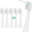 Replacement Brush Heads for WaterPik Sonic-Fusion 2.0 Flossing Toothbrush (SF-03/SF-04) and Sonic-Fusion Flossing Toothbrush (SF-01/SF-02),5 Count White with Covers