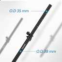 Vondynote Set of 2 Short Speaker Poles for Subwoofer - Mini Pole Mount Height Adjustable With M20 Threaded and 35mm Adapter Extender