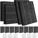 Gazeer 12-Pack Humidifier Premium Replacement Filters for LEVOIT Superior 6000S Smart Evaporative Humidifier + 6-Pack Top Fill Humidifier Filters Replacement, Gray