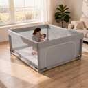 JINXIA 36x36 Inch Playpen for Babies and Toddlers, Soft & Skin-Safe Fabric