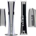 Full Side Sticker for PS5 PRO Disc Console Centre Skin Console Decal Vinyl Pure Color (Gray)