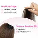 REECHO Clip in Hair Volumizer, Short Thick Clip in Hairpieces Adding Extra Hair Volume Extensions for Women with Thin Fine (Ginger Brown, 8 Inch(Pack of 4))