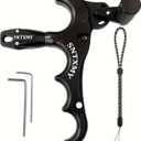 Bow Release for Compound Bow 360° Rotatable Thumb Release for Compound Bow Archery Trigger Release (BLACK)