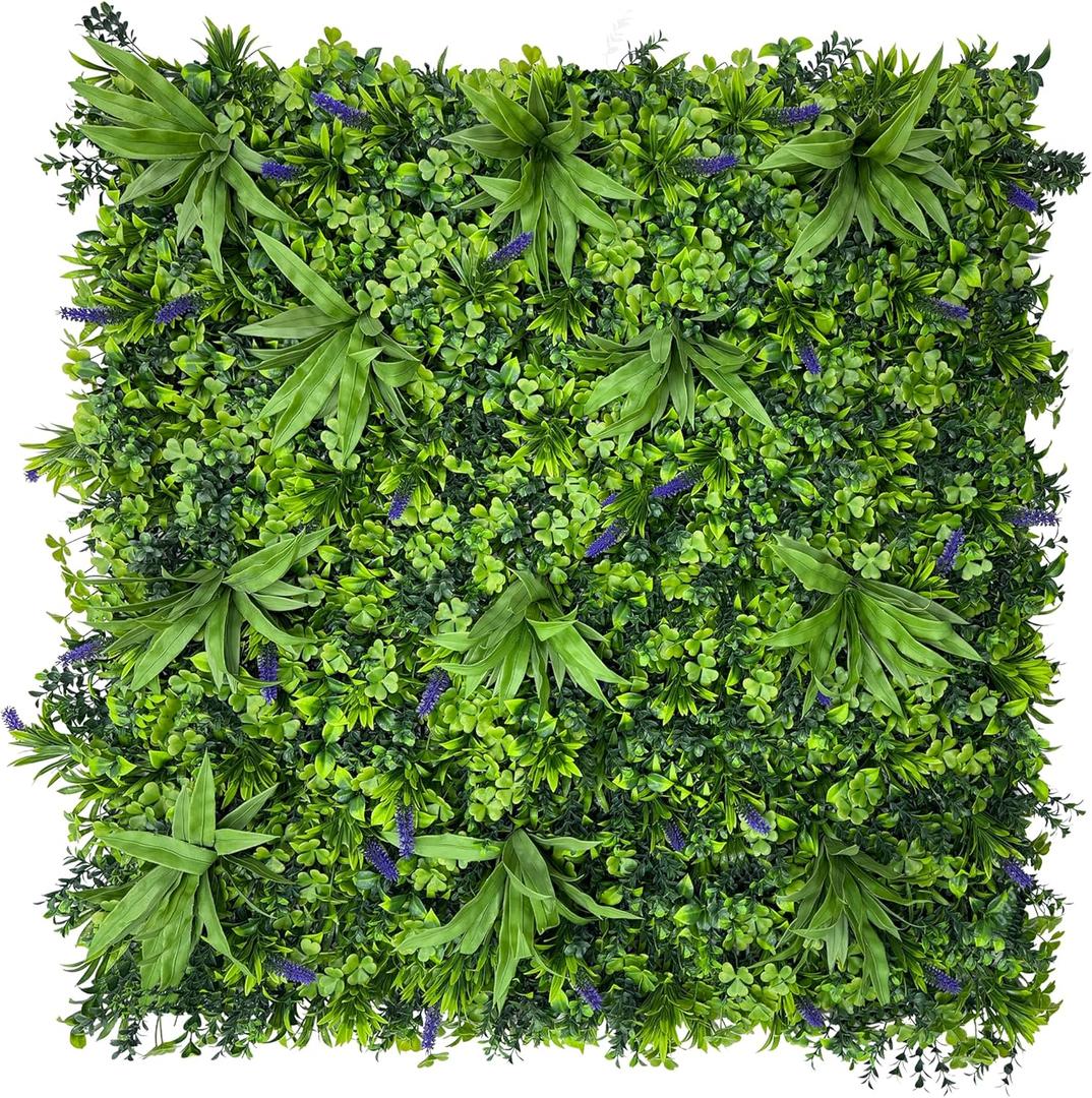 Greenery Grass Wall Boxwood Plant Panels: 20"x20"(16P) with UV Resistant Leaves Artificial Ivy Privacy Hedge Fence Screen for Backdrop,Garden and Indoor Outdoor Plant Wall&Fence Covering