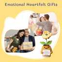 2 x Positive Emotional Support Crochet Corn Poppy Flower Plant  Thank You Appreciation Gift for Women, Men, Mom, Teacher, Coworker, Friend