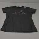 Heartbeat Cat Lover Animal Silhouette Cute Cat T-Shirt, XL