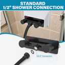 4" All Metal RV Shower Faucet Valve, Heavy-Duty Camper Shower Diverter Replacement for Indoor and Outdoor Use, Leak-Proof Design with Easy Control Knob, Black