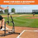 Manual Baseball & Softball Pitching Machine, No Electricity Required
