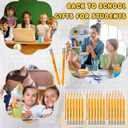 2 x Spakon 24 Pack Inspirational Golf Pencils Mini Half Pencils Bulk with Eraser from Teacher Rainbow Colorful Pencil for Kid Motivational Sharpened Pencil Classroom Gifts (Yellow)