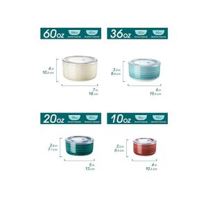 vancasso Bonbon Pasta Bowls Set of 4 Bundles Ceramic Serving Bowls With Lids Set of 4