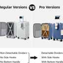 Hanke 28 Inch Top Opening Checked Luggage with Cup Holder and USB Ports | Aluminum Frame Hard Shell Suitcases with 8 Spinner Wheels,TSA Lock, Removable Divider, Interstellar Blue