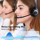 USB Headset with Mic for PC, On-Ear Computer Laptop Headphones with Noise Cancelling Microphone in-line Control for Home Office Online Class Skype Zoom (USB+3.5mm, Black)