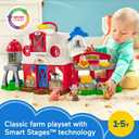 Fisher-Price Little People Caring for Animals Farm Electronic Interactive playset with Smart Stages Learning Songs for Toddlers Ages 1 and up