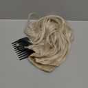 REECHO Hair Extensions - 4PCS 14" Short Beach Wavy Clip-in Hairpieces With Invisible Lace Weft - Natural Soft for Women - Ash Blonde With Highlights