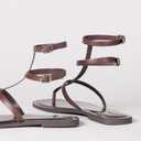 The Drop Women's Casper Gladiator Thong Ankle Sandal (9, Mahogany)