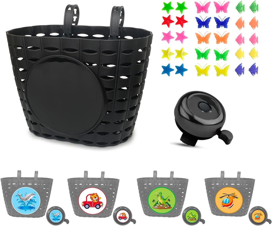 Noviko Bicycle Basket Boys Bike Basket Toddler Bike Baskets Front Handlebar