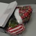 Leyndo 2 Pcs 30 Inch Christmas Wreath for Front Door Christmas Wreath Gnome with Light Artificial Pine Spruce Hanging Sign Santa Gnome for Door Window Wall Farmhouse Christmas Home Decor