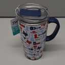 Swig Life 22oz Travel Mug, Insulated Tumbler with Handle and Lid, Travel Coffee Mug, Cup Holder Friendly, Stainless Steel 22 oz Tumbler, Reusable Insulated with Lid (Lone Star)