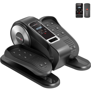 Under Desk Elliptical Machine, Electric Seated Pedal Exerciser, Mini Ellipse Leg Exerciser with Remoter, 12 Level Speeds, Forward & Reverse Direction, Manual & Auto Mode for Home Office