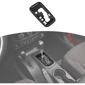 RT-TCZ for Jeep JK Gear Shift Panel Cover Trim for Jeep Wrangler JK JKU 2011-2017 Black Carbon Interior Accessories 1pc