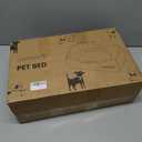 Calming Dog Bed for Medium Dogs,All-Season Leather,Non-Slip One-Key Detachable Washable Dog Bed for Small Dogs Cat Pet Beds with Sides and Cover (White, Medium)