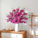 10 Pcs Artificial Bougainvillea Flowers  30" Faux Bougainvillea Branches with Silk Petals, Realistic Single Stem Bougainvillea for Home Wedding Table Party & DIY Floral Decor (Purple)