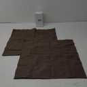 Woaboy 18x18 Inch Set of 2 Decorative Linen Solid Throw Pillow Covers Boho Accent Farmhouse Couch Pillowcases Modern Netural Home Decor for Couch Sofa Living Room Bed, Dark Coffee