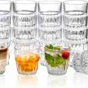 20-Pack 5oz Shot Glasses Set, Bulk Heavy Base Rock Glasses, Stackable Whiskey Tumbler for Bar Espresso Tasting, Drinking Glasses for BourbonJuiceWaterCortado