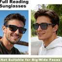 2 Pack Excellent Unbreakable Reader Sunglasses for Men with UV400 Protection Outdoors, TR90 Thick Frame Tinted Reading Glasses Anti UV/Eye Strain Sun Readers No-Line Dark Lens & 2.5x - Not Bifocals