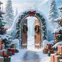 YYNXSY 7x5ft North Pole Christmas Backdrop Christmas Photography Backgroud Xmas Winter Backdrops YY-3592