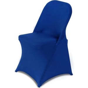 HAINARverS Stretch Spandex Folding Chair Covers 30PCS Universal Fitted Chair Cover Protector for Wedding, Party, Banquet, Holidays, Celebration, Decoration(Royal Blue, 30 PCS)