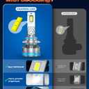 FAHREN Ultra Bright 9012/Hir2 Bulbs, Upgraded 90000LM Fog Lighting Bulb with fan,120W 6500K Cool White IP68 Waterproof, Pack of 2