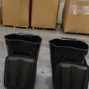 United Solutions 32 Gallon Wheeled Outdoor Garbage Can with Attached Snap Lock Lid and Heavy-Duty Handles, Black, Heavy-Duty Construction, Perfect Backyard, Deck, or Garage Trash Can, 2 Pack
