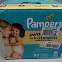 Pampers Swaddlers Diapers, Size 6 (23-44 lbs), 50 Count, Absorbent, Keeps Baby Dry and Comfortable, Skin Safe Disposable Baby Diaper