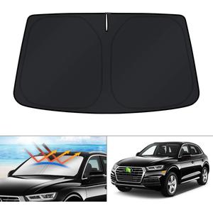 KUST Custom Fit Windshield Sun Shade for Audi Q5 Accessories 2018-2024 2025 Window Shade Sun Visor Protector Foldable Blocks UV Rays Keep Your Car Cooler