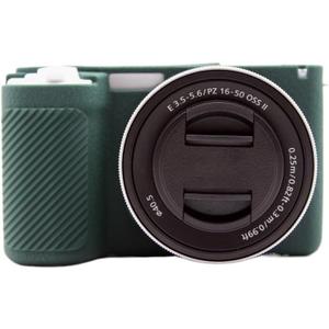 Silicone Case for Sony ZV-E10 II Camera, Soft Protective Cover with Anti-Slip Grip and Lens Protection for ZV-E10 M2 Digital Camera, Scratch Resistant (Deep Green)